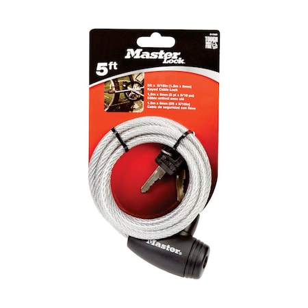 Master Lock Bike Cable Lock Keyed 5' 8109D